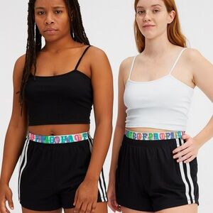 Faded Glory Black Casual Bottoms Vibrant Waistband